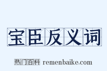 宝臣反义词是什么意思的图片